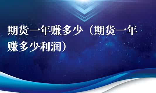 期货一年赚多少（期货一年赚多少利润）_https://www.xyskdbj.com_原油行情_第1张