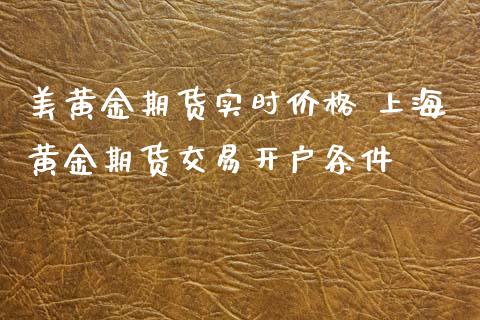 美黄金期货实时价格 上海黄金期货交易开户条件_https://www.xyskdbj.com_原油直播_第1张