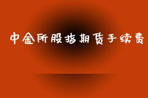 中金所股指期货手续费_https://www.xyskdbj.com_期货手续费_第1张