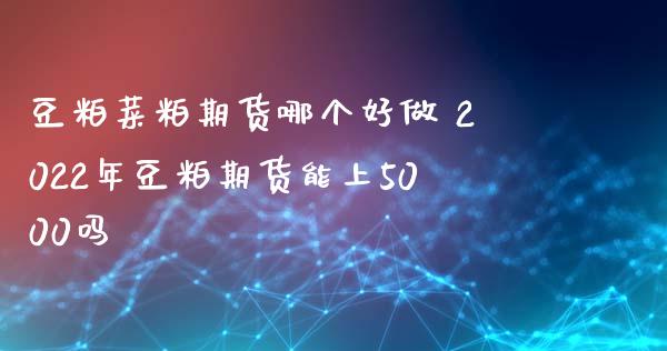 豆粕菜粕期货哪个好做 2022年豆粕期货能上5000吗_https://www.xyskdbj.com_期货学院_第1张