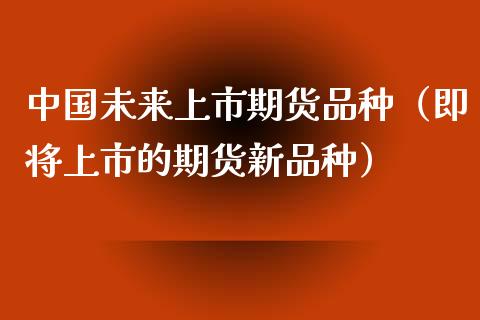 中国未来上市期货品种（即将上市的期货新品种）_https://www.xyskdbj.com_期货平台_第1张