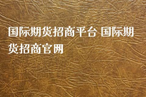 国际期货招商平台 国际期货招商官网_https://www.xyskdbj.com_期货学院_第1张