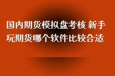 国内期货模拟盘考核 新手玩期货哪个软件比较合适_https://www.xyskdbj.com_期货学院_第1张