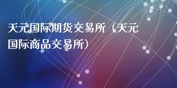 天元国际期货交易所（天元国际商品交易所）_https://www.xyskdbj.com_期货学院_第1张