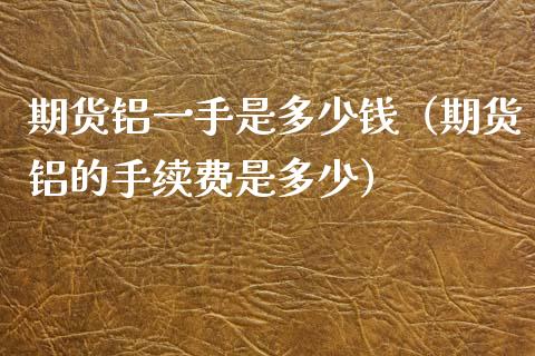 期货铝一手是多少钱（期货铝的手续费是多少）_https://www.xyskdbj.com_原油行情_第1张