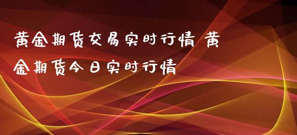 黄金期货交易实时行情 黄金期货今日实时行情_https://www.xyskdbj.com_期货学院_第1张