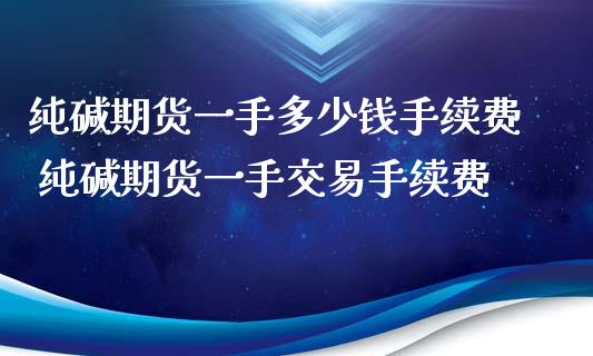 纯碱期货一手多少钱手续费 纯碱期货一手交易手续费_https://www.xyskdbj.com_期货平台_第1张