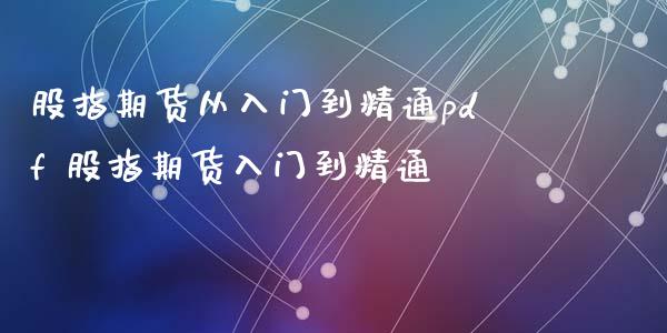 股指期货从入门到精通pdf 股指期货入门到精通_https://www.xyskdbj.com_期货平台_第1张