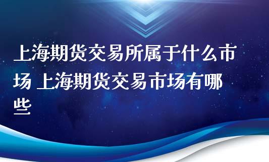 上海期货交易所属于什么市场 上海期货交易市场有哪些_https://www.xyskdbj.com_期货行情_第1张