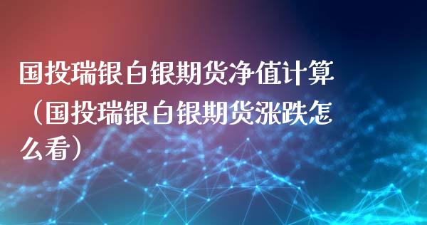 国投瑞银白银期货净值计算（国投瑞银白银期货涨跌怎么看）_https://www.xyskdbj.com_期货平台_第1张