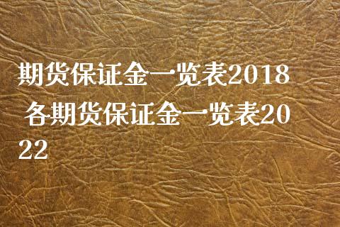 期货保证金一览表2018 各期货保证金一览表2022_https://www.xyskdbj.com_期货学院_第1张