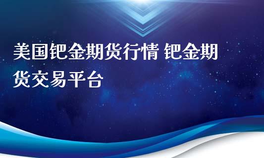 美国钯金期货行情 钯金期货交易平台_https://www.xyskdbj.com_期货学院_第1张