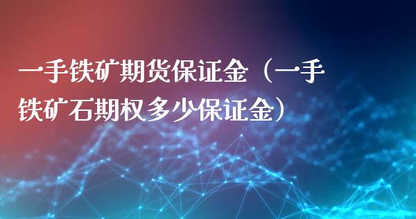 一手铁矿期货保证金（一手铁矿石期权多少保证金）_https://www.xyskdbj.com_期货行情_第1张