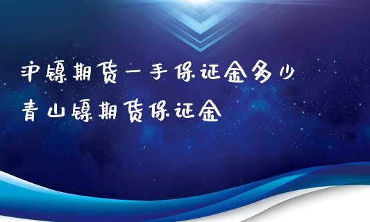 沪镍期货一手保证金多少 青山镍期货保证金_https://www.xyskdbj.com_原油直播_第1张