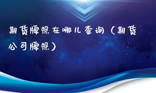 期货牌照在哪儿查询（期货公司牌照）_https://www.xyskdbj.com_期货行情_第1张