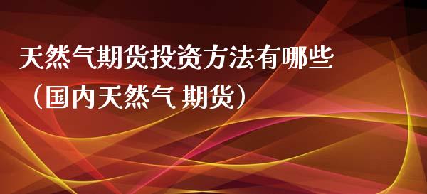 天然气期货投资方法有哪些（国内天然气 期货）_https://www.xyskdbj.com_原油行情_第1张