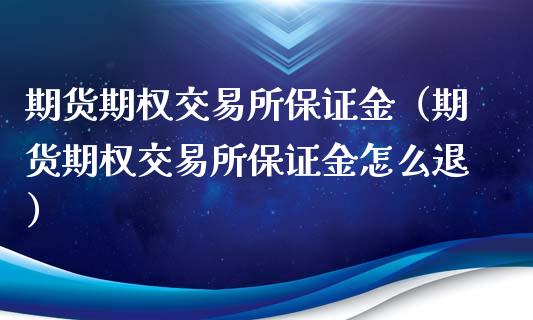 期货期权交易所保证金（期货期权交易所保证金怎么退）_https://www.xyskdbj.com_原油直播_第1张