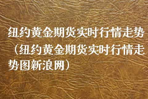 纽约黄金期货实时行情走势（纽约黄金期货实时行情走势图新浪网）_https://www.xyskdbj.com_期货手续费_第1张