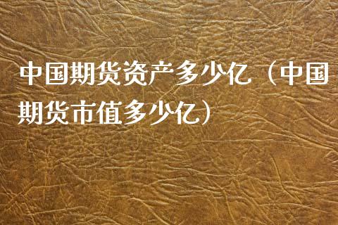 中国期货资产多少亿（中国期货市值多少亿）_https://www.xyskdbj.com_期货平台_第1张