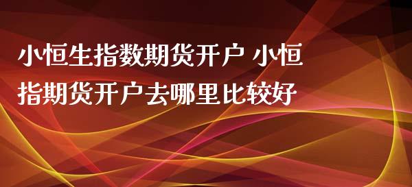 小恒生指数期货开户 小恒指期货开户去哪里比较好_https://www.xyskdbj.com_期货平台_第1张