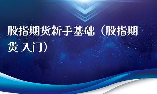 股指期货新手基础（股指期货 入门）_https://www.xyskdbj.com_期货学院_第1张