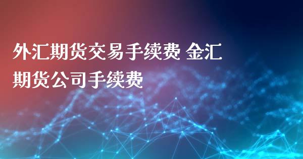 外汇期货交易手续费 金汇期货公司手续费_https://www.xyskdbj.com_期货学院_第1张