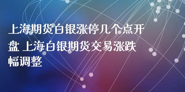 上海期货白银涨停几个点开盘 上海白银期货交易涨跌幅调整_https://www.xyskdbj.com_期货手续费_第1张