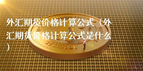 外汇期货价格计算公式（外汇期货价格计算公式是什么）_https://www.xyskdbj.com_期货学院_第1张