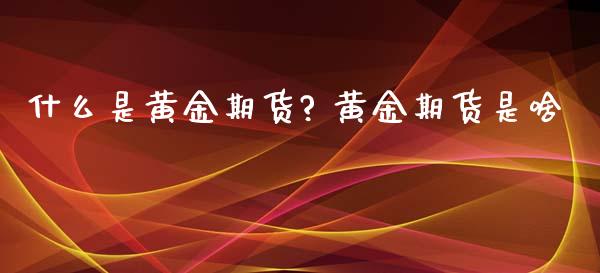 什么是黄金期货? 黄金期货是啥_https://www.xyskdbj.com_原油直播_第1张