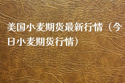 美国小麦期货最新行情（今日小麦期货行情）_https://www.xyskdbj.com_期货平台_第1张