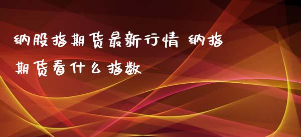 纳股指期货最新行情 纳指期货看什么指数_https://www.xyskdbj.com_原油行情_第1张