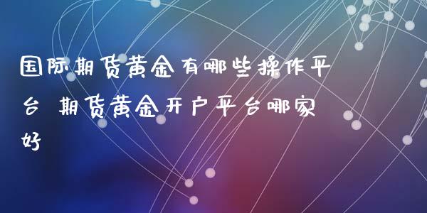 国际期货黄金有哪些操作平台 期货黄金开户平台哪家好_https://www.xyskdbj.com_期货行情_第1张