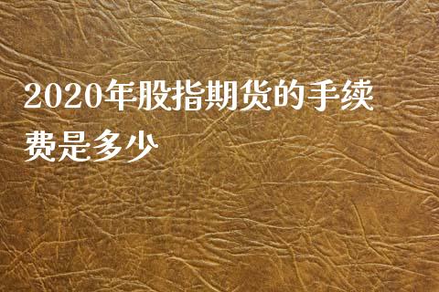 2020年股指期货的手续费是多少_https://www.xyskdbj.com_期货学院_第1张