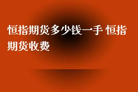 恒指期货多少钱一手 恒指期货收费_https://www.xyskdbj.com_期货手续费_第1张