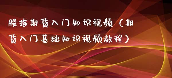 股指期货入门知识视频（期货入门基础知识视频教程）_https://www.xyskdbj.com_期货学院_第1张