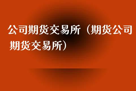 公司期货交易所（期货公司 期货交易所）_https://www.xyskdbj.com_原油直播_第1张