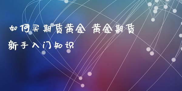 如何买期货黄金 黄金期货新手入门知识_https://www.xyskdbj.com_期货行情_第1张