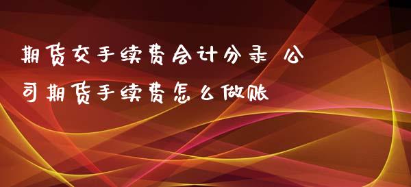 期货交手续费会计分录 公司期货手续费怎么做账_https://www.xyskdbj.com_原油直播_第1张