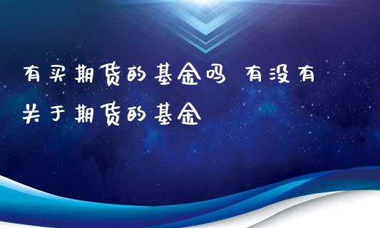 有买期货的基金吗 有没有关于期货的基金_https://www.xyskdbj.com_期货学院_第1张