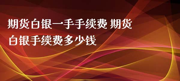 期货白银一手手续费 期货白银手续费多少钱_https://www.xyskdbj.com_期货学院_第1张