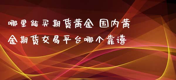 哪里能买期货黄金 国内黄金期货交易平台哪个靠谱_https://www.xyskdbj.com_期货学院_第1张