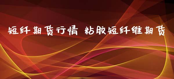 短纤期货行情 粘胶短纤维期货_https://www.xyskdbj.com_期货学院_第1张