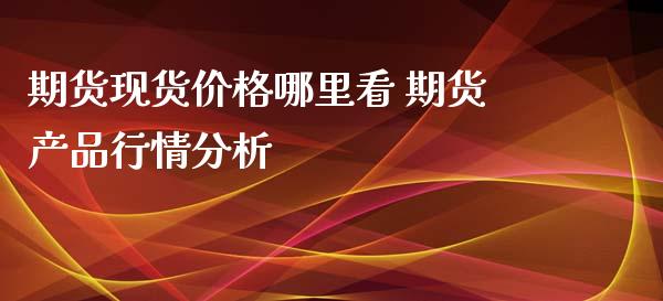 期货现货价格哪里看 期货产品行情分析_https://www.xyskdbj.com_期货学院_第1张