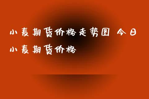 小麦期货价格走势图 今日小麦期货价格_https://www.xyskdbj.com_期货学院_第1张