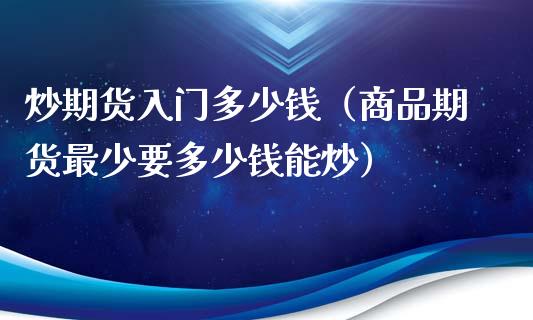 炒期货入门多少钱（商品期货最少要多少钱能炒）_https://www.xyskdbj.com_期货学院_第1张