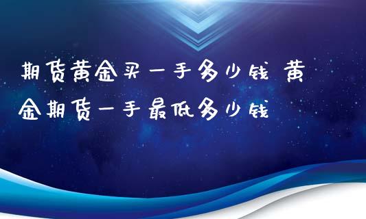 期货黄金买一手多少钱 黄金期货一手最低多少钱_https://www.xyskdbj.com_期货学院_第1张