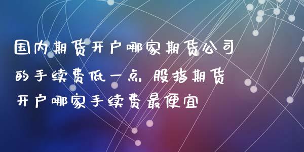 国内期货开户哪家期货公司的手续费低一点 股指期货开户哪家手续费最便宜_https://www.xyskdbj.com_期货学院_第1张