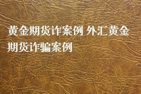 黄金期货诈案例 外汇黄金期货诈骗案例_https://www.xyskdbj.com_期货学院_第1张