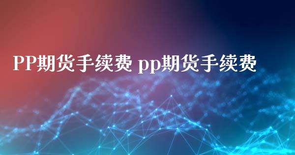 PP期货手续费 pp期货手续费_https://www.xyskdbj.com_期货手续费_第1张