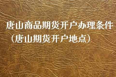 唐山商品期货开户办理条件（唐山期货开户地点）_https://www.xyskdbj.com_期货学院_第1张